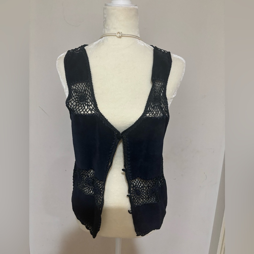 Black Suede Vest
